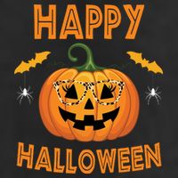 Happy Halloween Cute Pumpkin Leopard 11oz C Handle Ceramic Mug