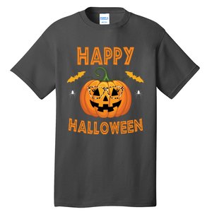 Happy Halloween Cute Pumpkin Leopard Tall T-Shirt