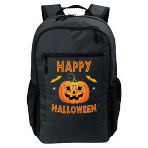 Happy Halloween Cute Pumpkin Leopard Daily Commute Backpack