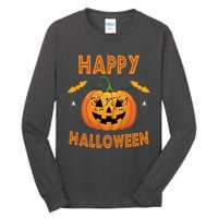 Happy Halloween Cute Pumpkin Leopard Tall Long Sleeve T-Shirt