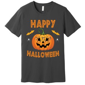 Happy Halloween Cute Pumpkin Leopard Premium T-Shirt