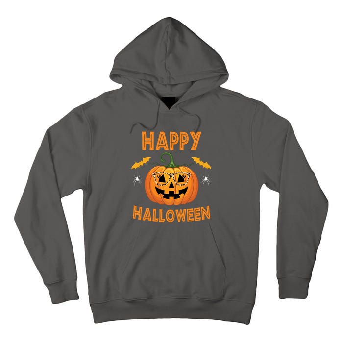 Happy Halloween Cute Pumpkin Leopard Tall Hoodie