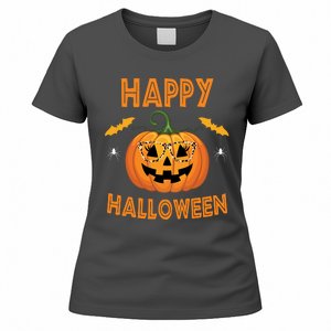 Happy Halloween Cute Pumpkin Leopard Women's T-Shirt