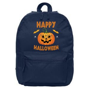 Happy Halloween Cute Pumpkin Leopard 16 in Basic Backpack