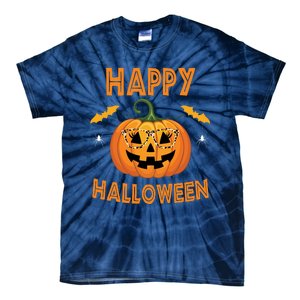 Happy Halloween Cute Pumpkin Leopard Tie-Dye T-Shirt