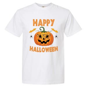 Happy Halloween Cute Pumpkin Leopard Garment-Dyed Heavyweight T-Shirt