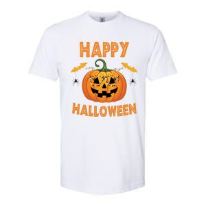 Happy Halloween Cute Pumpkin Leopard Softstyle CVC T-Shirt