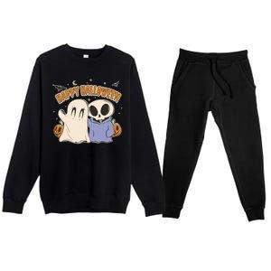 Happy Halloween Cute Monsters Premium Crewneck Sweatsuit Set