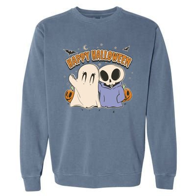 Happy Halloween Cute Monsters Garment-Dyed Sweatshirt