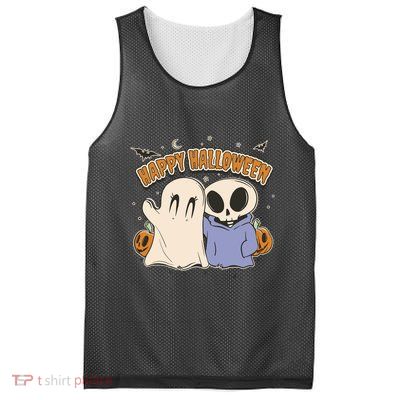 Happy Halloween Cute Monsters Mesh Reversible Basketball Jersey Tank