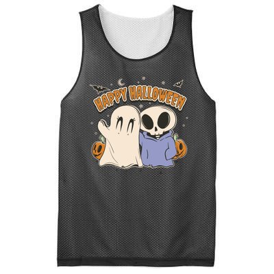 Happy Halloween Cute Monsters Mesh Reversible Basketball Jersey Tank