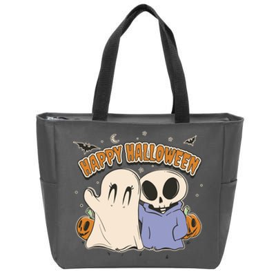 Happy Halloween Cute Monsters Zip Tote Bag