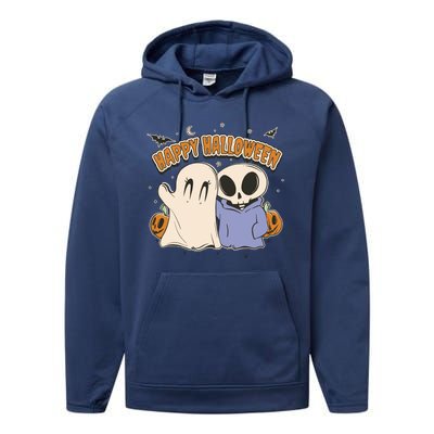 Happy Halloween Cute Monsters Performance Fleece Hoodie