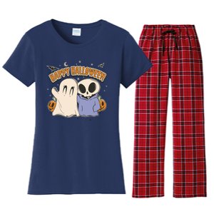 Happy Halloween Cute Monsters Women's Flannel Pajama Set