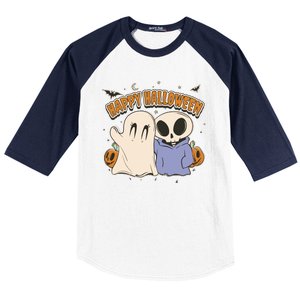 Happy Halloween Cute Monsters Baseball Sleeve Shirt