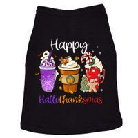 Happy Hallothanksmas Coffee Latte Halloween Thanksgiving Doggie Tank