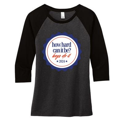 How Hard Can It Be Boy.S Do It 2024 Women's Tri-Blend 3/4-Sleeve Raglan Shirt