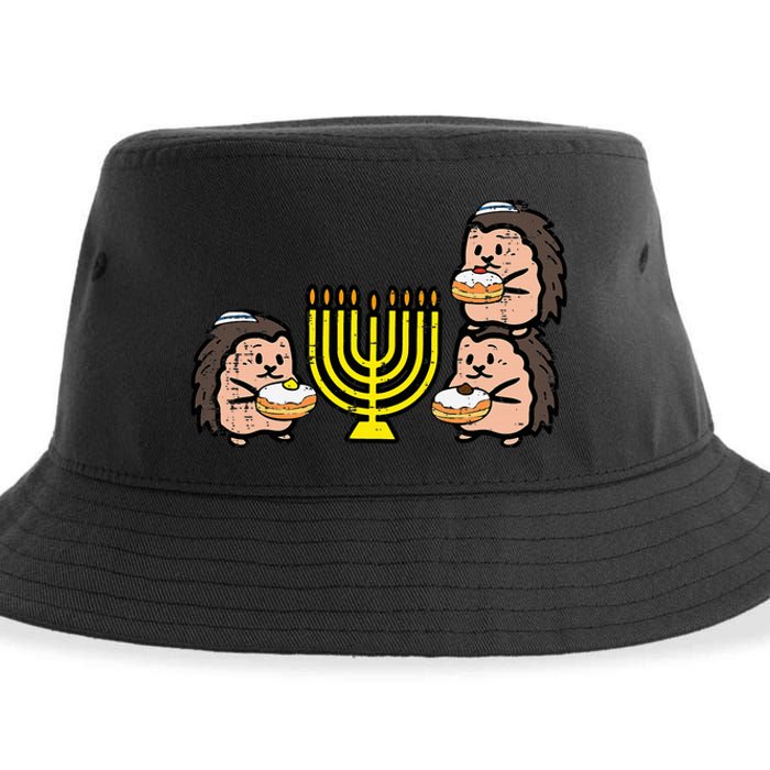 Hanukkah Hedgehogs Chanukah Jewish Sustainable Bucket Hat