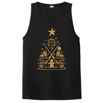 Happy Hockeydays Chrismas Tree Eishockey Great Gift PosiCharge Competitor Tank