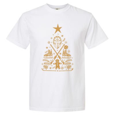 Happy Hockeydays Chrismas Tree Eishockey Great Gift Garment-Dyed Heavyweight T-Shirt