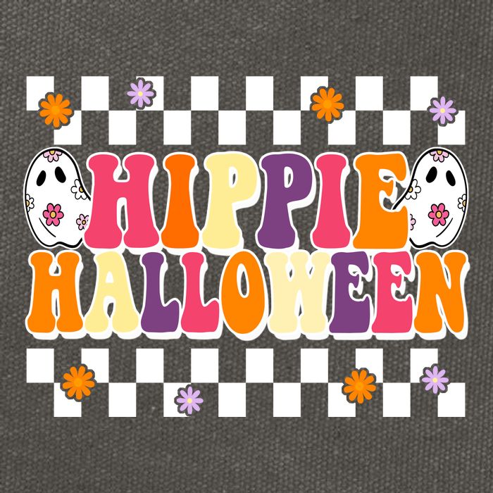 Hippie Halloween Cute Retro Cotton Canvas Backpack