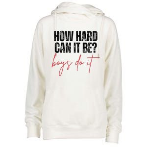 How Hard Can It Be Do It Funny Womens Funnel Neck Pullover Hood