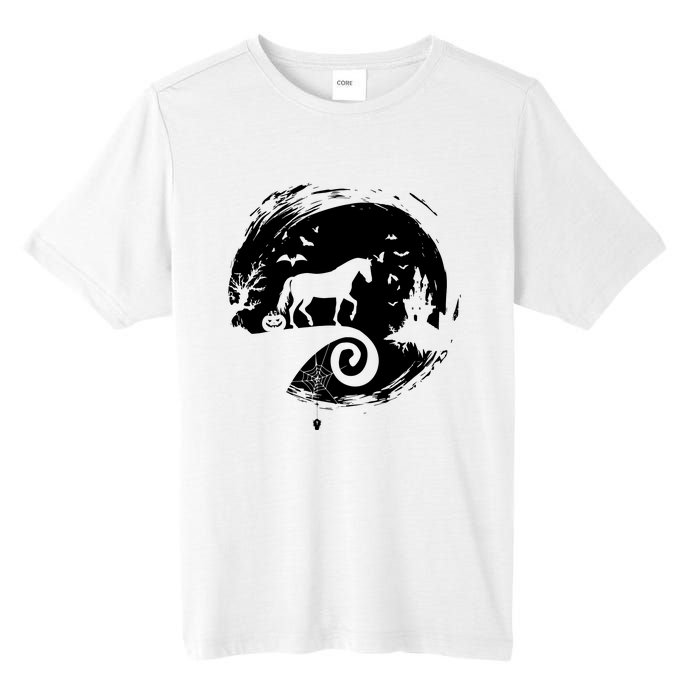 Horse Halloween Costume Moon Silhouette Creepy Horror Tall Fusion ChromaSoft Performance T-Shirt