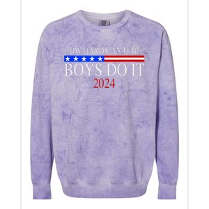 How Hard Can It Be Boy Do It. Kamala Harris 2024 Colorblast Crewneck Sweatshirt