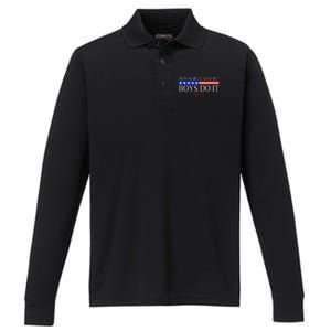 How Hard Can It Be Boy Do It. Kamala Harris 2024 Performance Long Sleeve Polo