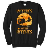 Hilarious Halloween Camping Trailer with Witches and Hitches Sweatshirt