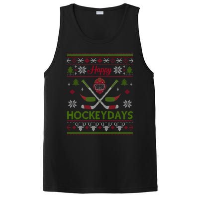 Happy Hockeydays Cool Hockey Christmas Wearing Outfit Xmas Great Gift PosiCharge Competitor Tank