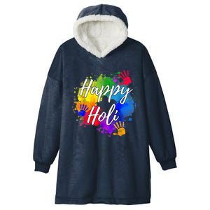 Happy Holi Color India Hindu Gift Hooded Wearable Blanket