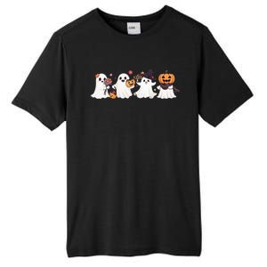 Hippie Halloween Cute Ghost Boo Spooky Season Pumpkin  Tall Fusion ChromaSoft Performance T-Shirt