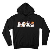 Hippie Halloween Cute Ghost Boo Spooky Season Pumpkin  Tall Hoodie