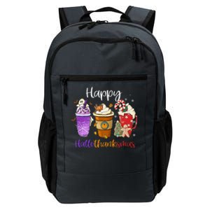 Happy Hallothanksmas Coffee Latte Halloween Thanksgiving Daily Commute Backpack