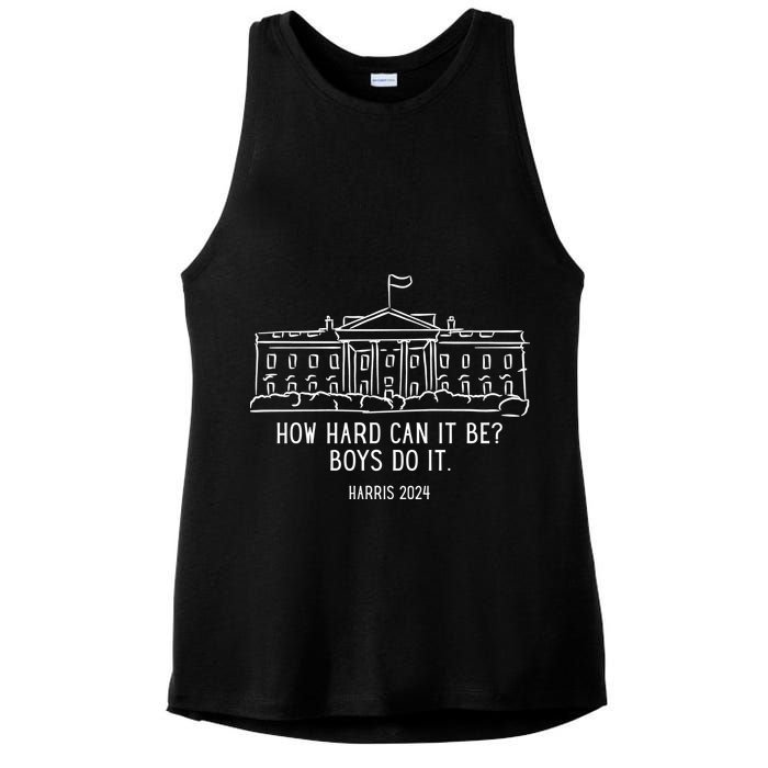 How Hard Can It Be Boys Do It Harris 2024 Political Ladies PosiCharge Tri-Blend Wicking Tank