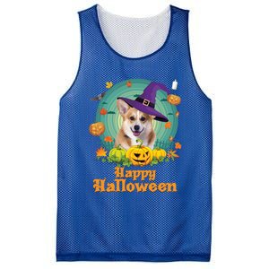 Happy Halloween Corgi Dog Witch Pumpkin Ghost Cute Scary Gift Mesh Reversible Basketball Jersey Tank