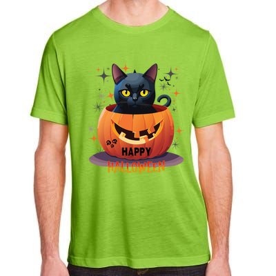 Happy Halloween Cat Skull Bats Kitty Pumpkin Meaningful Gift Adult ChromaSoft Performance T-Shirt