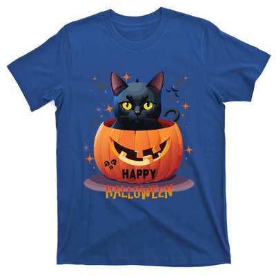 Happy Halloween Cat Skull Bats Kitty Pumpkin Meaningful Gift T-Shirt