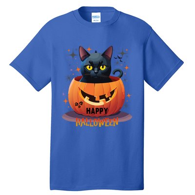 Happy Halloween Cat Skull Bats Kitty Pumpkin Meaningful Gift Tall T-Shirt