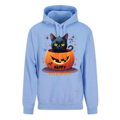 Happy Halloween Cat Skull Bats Kitty Pumpkin Meaningful Gift Unisex Surf Hoodie