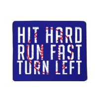 Hit Hard Cute Gift Run Fast Cute Gift Turn Left Cute Gift Funny Baseball Funny G Mousepad