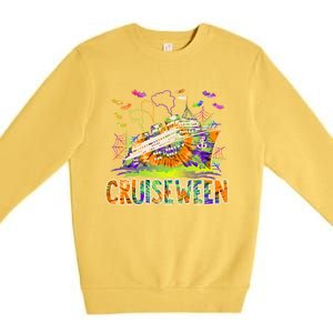 Happy Halloween Cruiseween Pumpkin Spooky Cruise Squad Meaningful Gift Premium Crewneck Sweatshirt