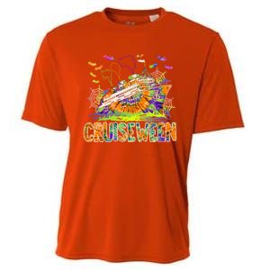 Happy Halloween Cruiseween Pumpkin Spooky Cruise Squad Meaningful Gift Cooling Performance Crew T-Shirt