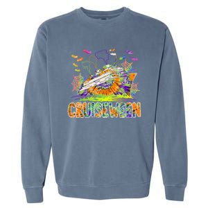 Happy Halloween Cruiseween Pumpkin Spooky Cruise Squad Meaningful Gift Garment-Dyed Sweatshirt