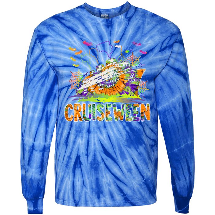 Happy Halloween Cruiseween Pumpkin Spooky Cruise Squad Meaningful Gift Tie-Dye Long Sleeve Shirt