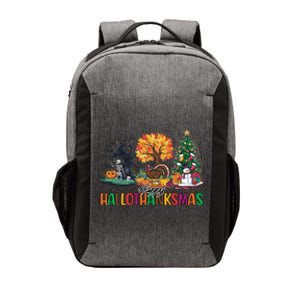 Happy Hallothanksmas Christmas Halloween Thanksgiving Vector Backpack