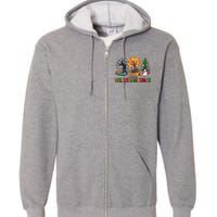 Happy Hallothanksmas Christmas Halloween Thanksgiving Full Zip Hoodie