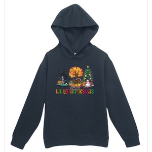 Happy Hallothanksmas Christmas Halloween Thanksgiving Urban Pullover Hoodie