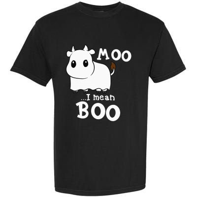 Hilarious Halloween Cow Costume Spooky Moo Garment-Dyed Heavyweight T-Shirt